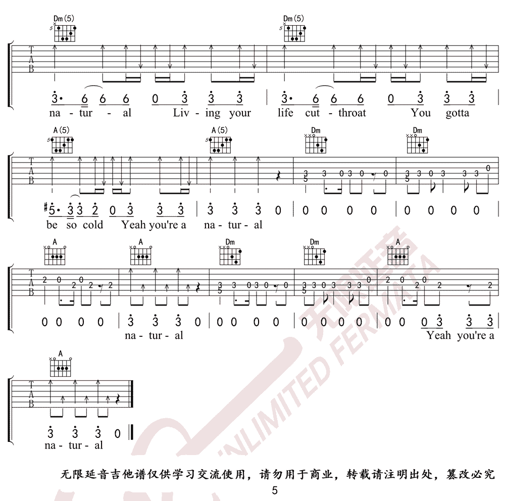 Natural吉他谱5-Imagine-Dragons