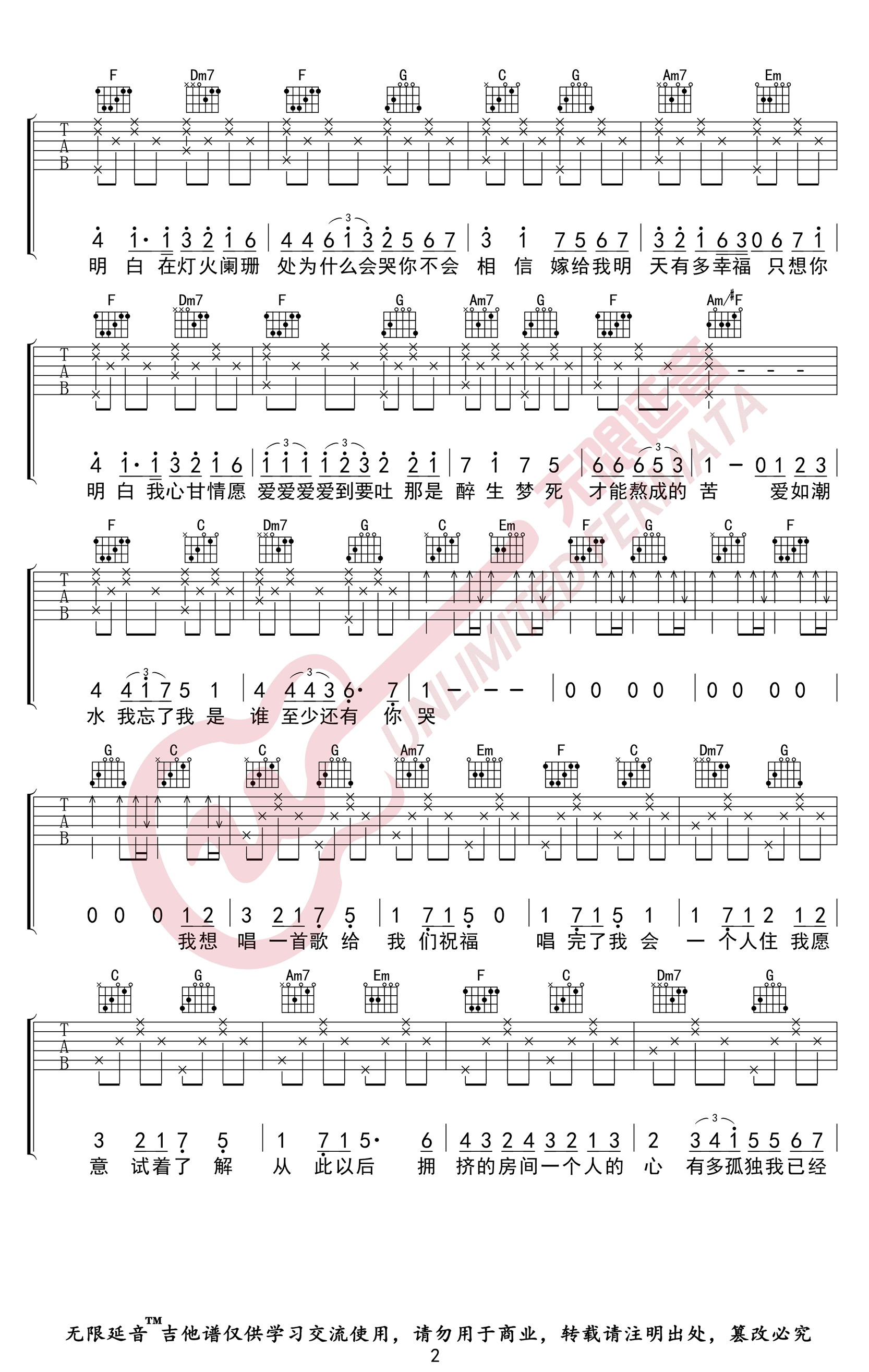 K歌之王吉他谱2-陈奕迅